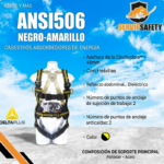 Arnés dialectrico (ANSI506 negro-amarillo)