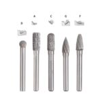 BURILES O LIMA ROTATIVA DE CARBURO DE TUNGSTENO (5 PZAS)