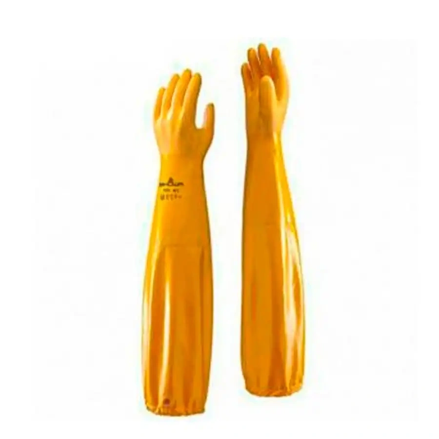 guante-de-nitrilo-26 GUANTES DE NITRILO CAÑA LARGA TALLA M COLOR AMARILLO - Imagen 1