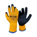 GUANTE DE HILO CON PALMA DE LATEX AMARILLO