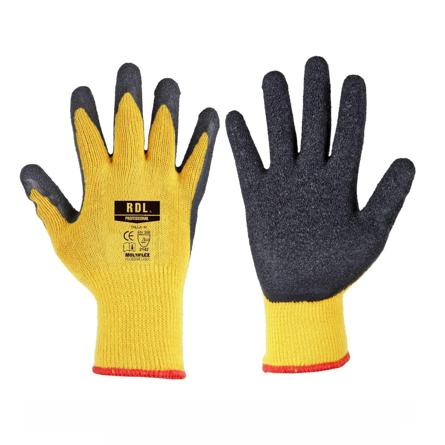 w=1500,h=1500,fit=cover (2) GUANTE DE HILO CON PALMA DE LATEX MULTIFLEX TALLA M COLOR AMARILLO - Imagen 1